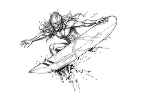 silver surfer max aura tattoo idea