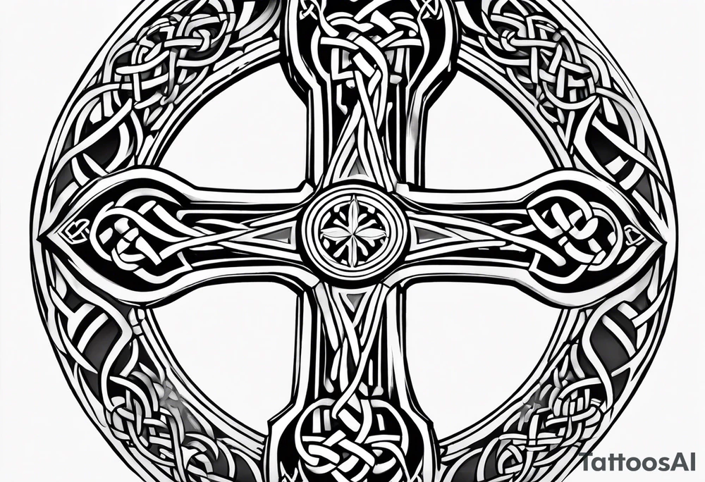 Celtic cross tattoo idea