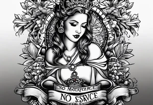 Text "no one service" tattoo idea