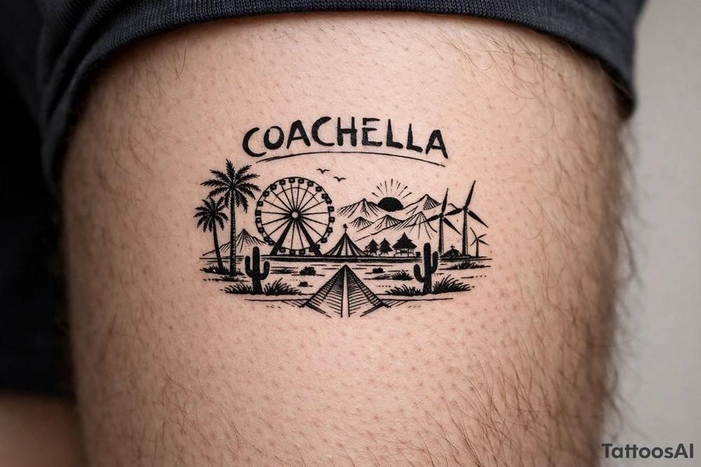 Coachella music festival tattoo idea
