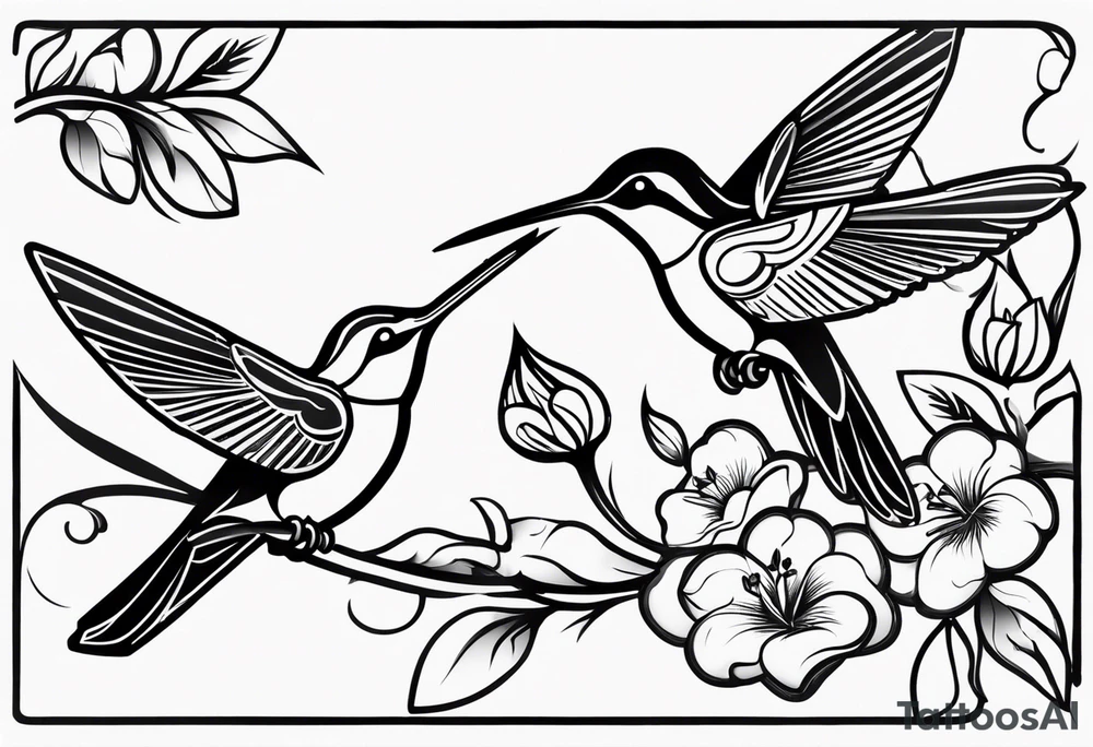 humming birds tattoo idea