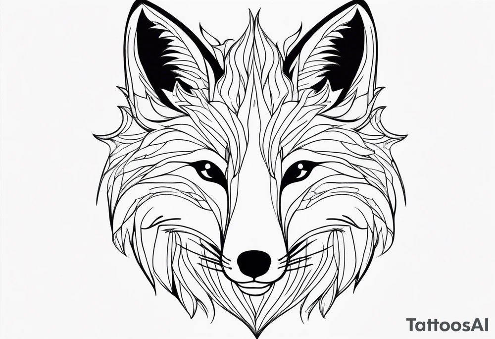 Whimsical Fox tattoo idea