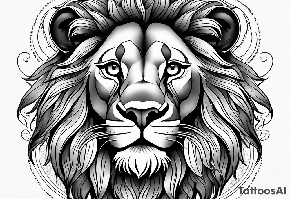 little lion tattoo idea