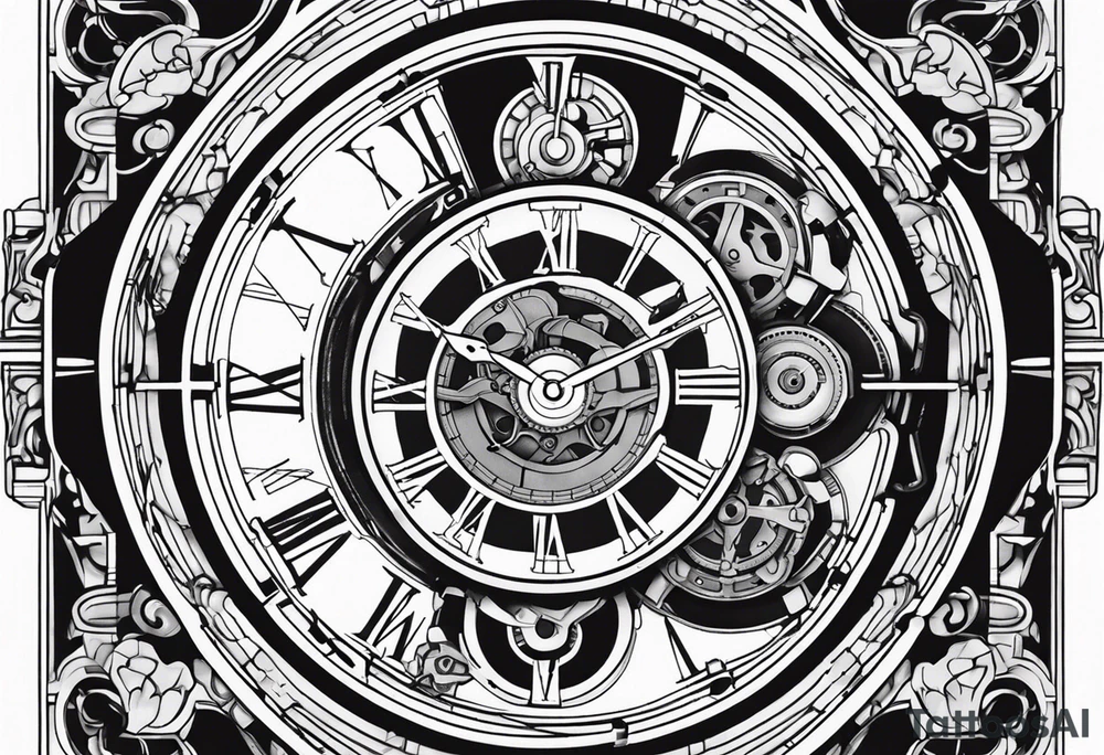 A mechanical watch branded Lincoln tattoo idea