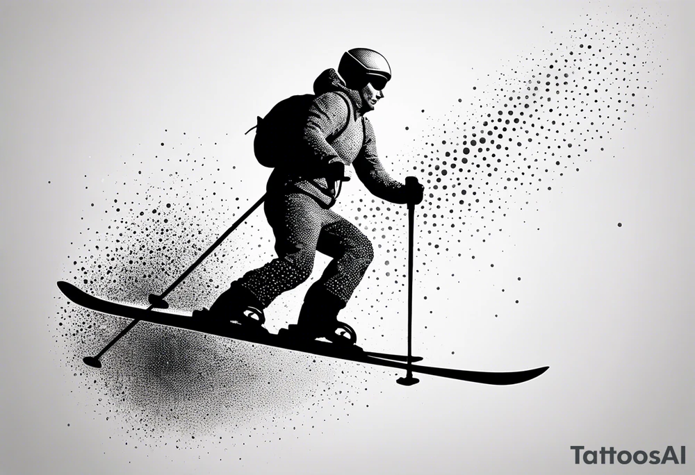 Skier tattoo idea