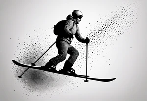 Skier tattoo idea