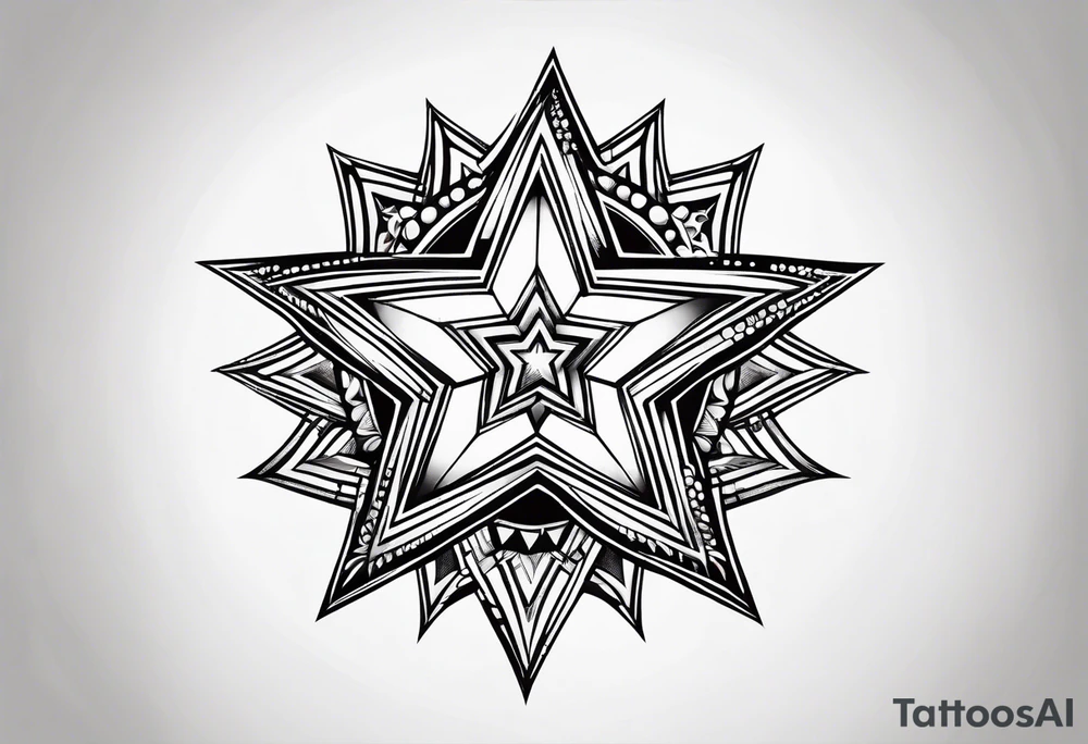simple star tattoo idea