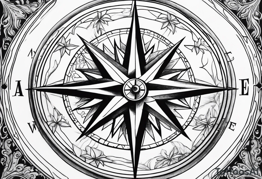 Canada compass rose tattoo idea