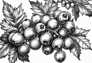 Holly berry birth flower chian tattoo idea