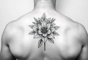 Bouquet of flower that represents the birth month  of February,April,July,August,September,October,November and December tattoo idea