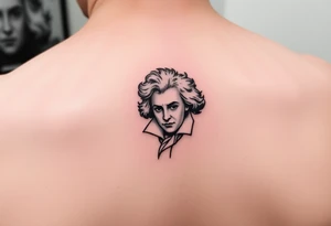 Dainty subtle ode to Beethoven tattoo idea