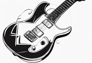 Electric guitar tattoo idea