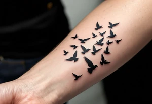 Glasses that turn into birds
The temples of the glasses smoothly turn into a flock of birds, which symbolizes freedom from the limitations that were previously caused by poor eyesight. tattoo idea