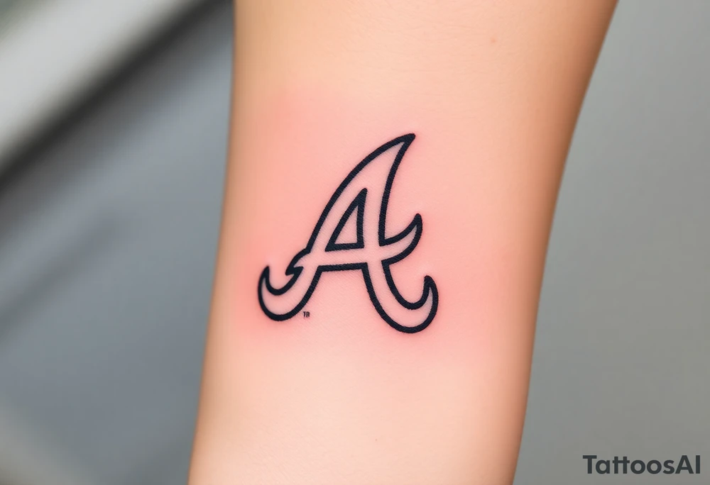 Atlanta Braves logo letter “A” tattoo idea