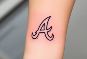 Atlanta Braves logo letter “A” tattoo idea