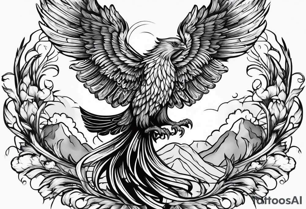 Phoenix, semicolon, ptsd survivor tattoo idea