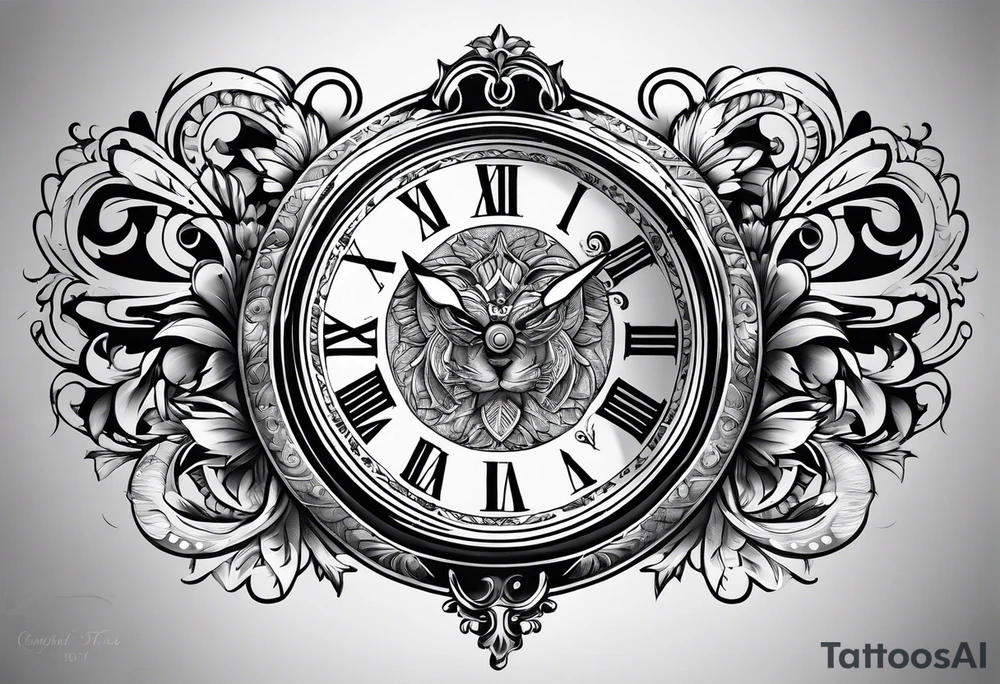 April 20 watch dial tattoo idea