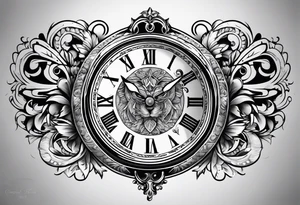 April 20 watch dial tattoo idea