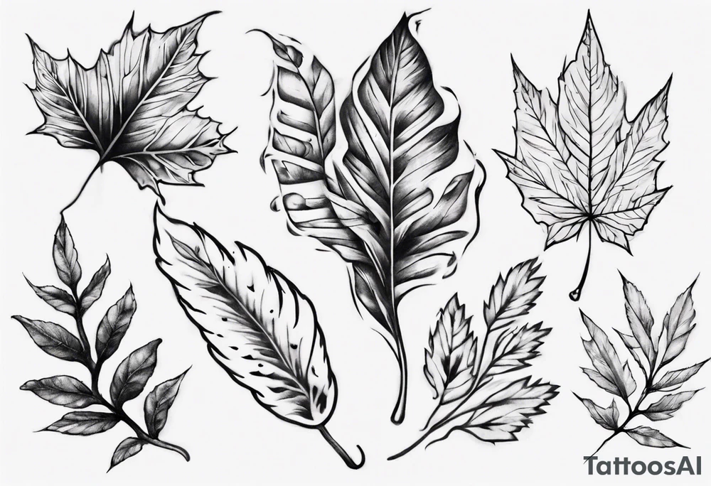 a tattoo that goes good with leafes tattoo idea