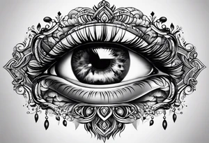 big eye tattoo idea
