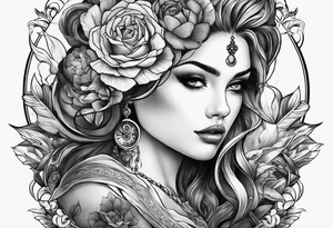 Flow of time and ageing tattoo idea