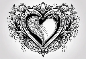 Broken heart tattoo idea