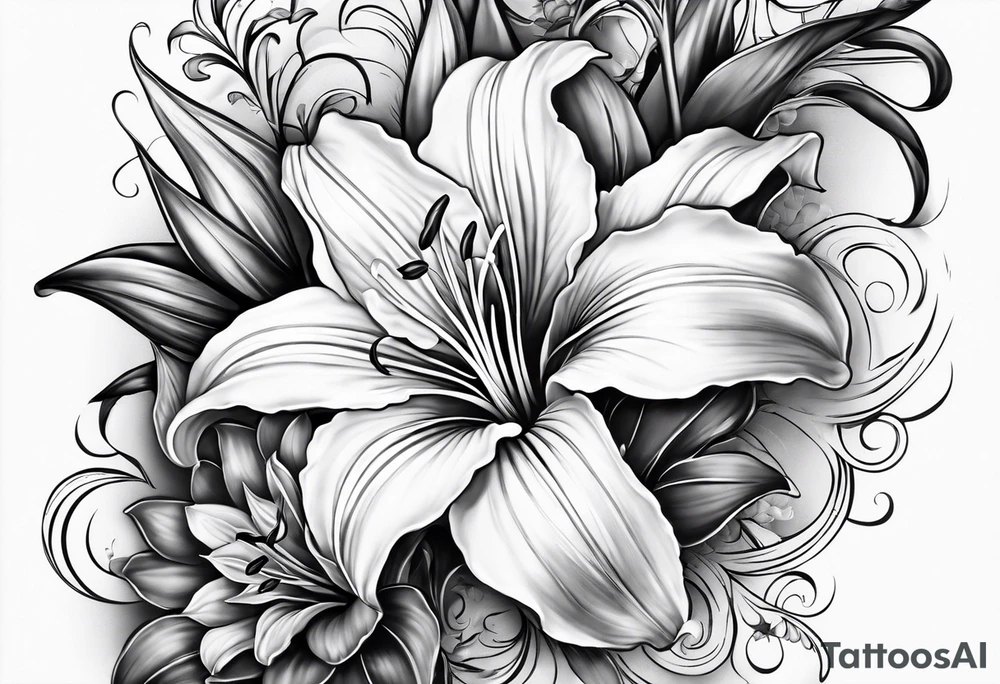 Demetrius with lillies tattoo idea