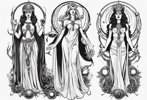 The High Priestesses. Hecate, Artemis and Selene in One. Representing Magic, Intuition and The Moon. tattoo idea