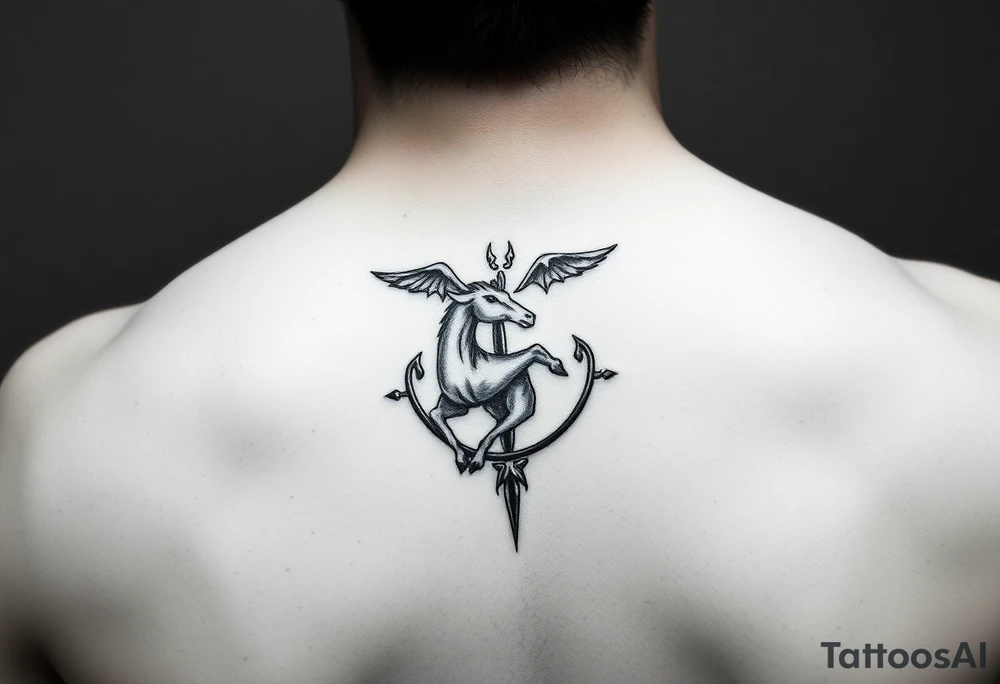 capricorn symbol, virgo symbol, love tattoo idea