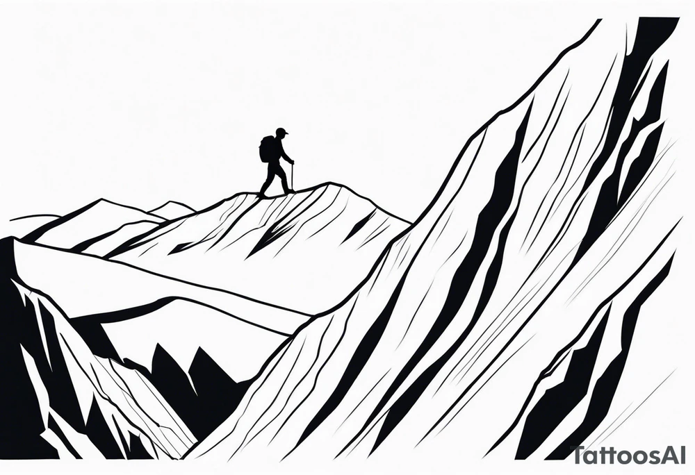 climber at the peak tattoo idea