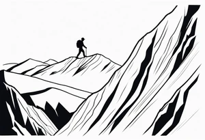 climber at the peak tattoo idea