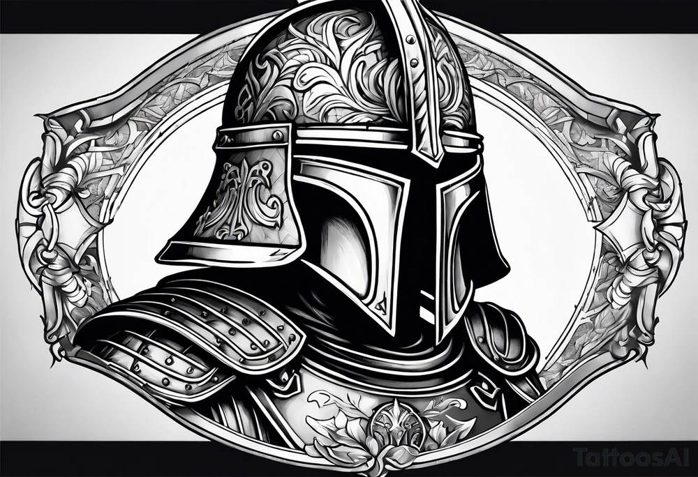 knight with heavy armor tattoo idea