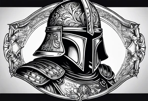 knight with heavy armor tattoo idea