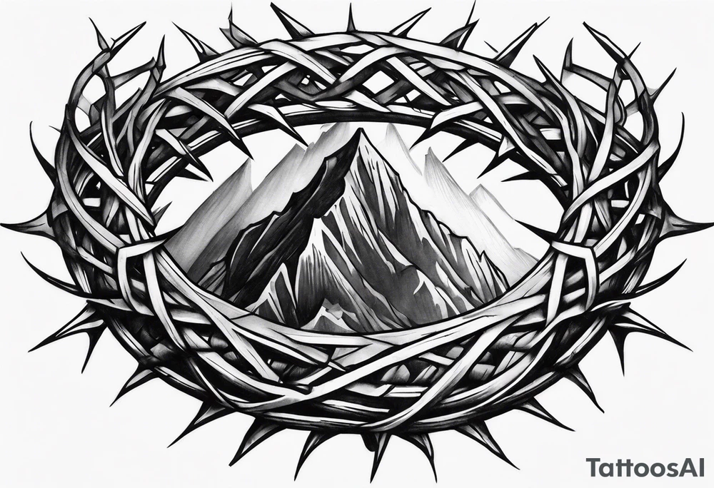 crown of thorns tattoo idea