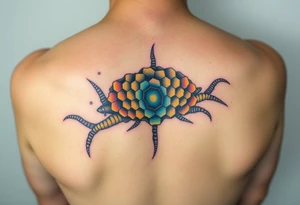 Sea life honey comb tattoo idea