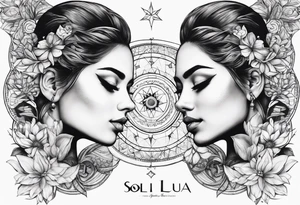 Sol e Lua juntos tattoo idea