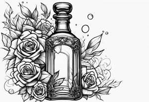 Broken glass bottle tattoo idea