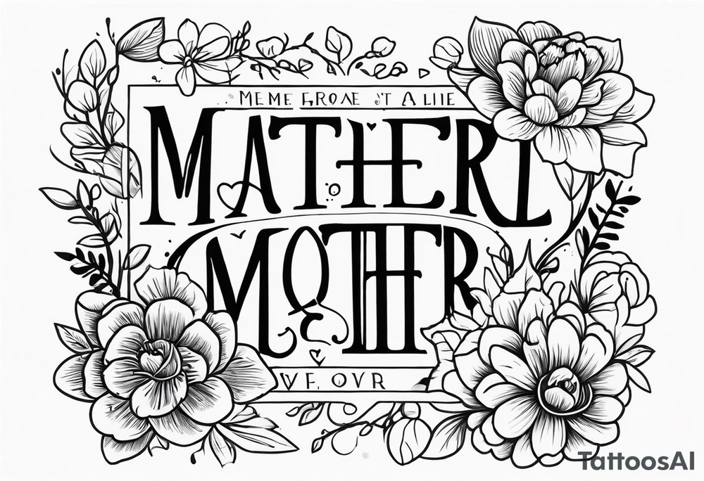 memorial for mother tattoo idea