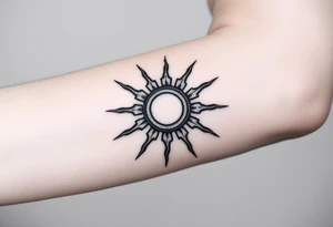 diabolic sun tattoo idea