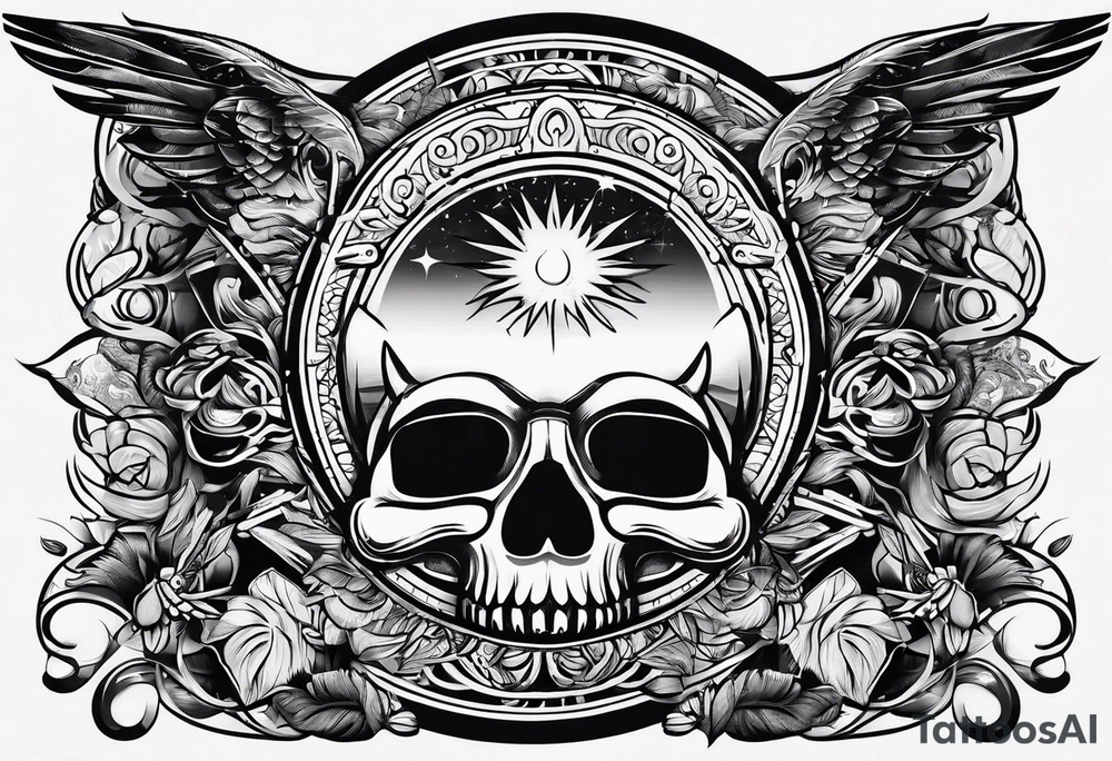 sun card games tattoo idea