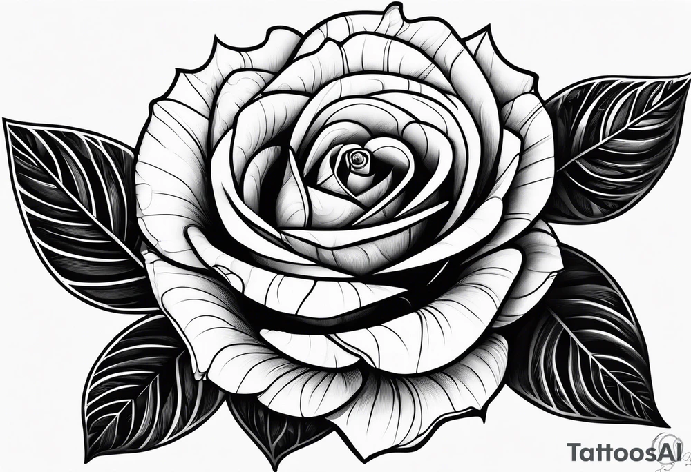A rose with the name leticia under tattoo idea
