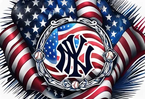 American flag
New York Yankees tattoo idea
