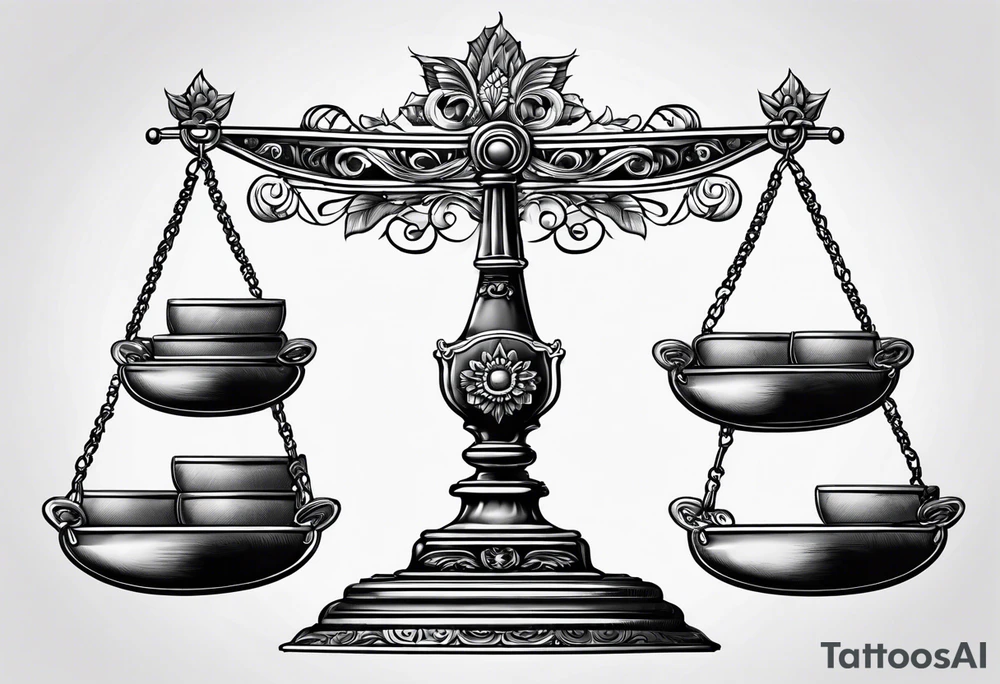 Balance scales tattoo idea