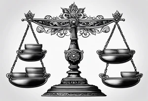 Balance scales tattoo idea