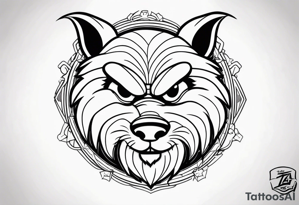 The looney tunes character taz tattoo idea