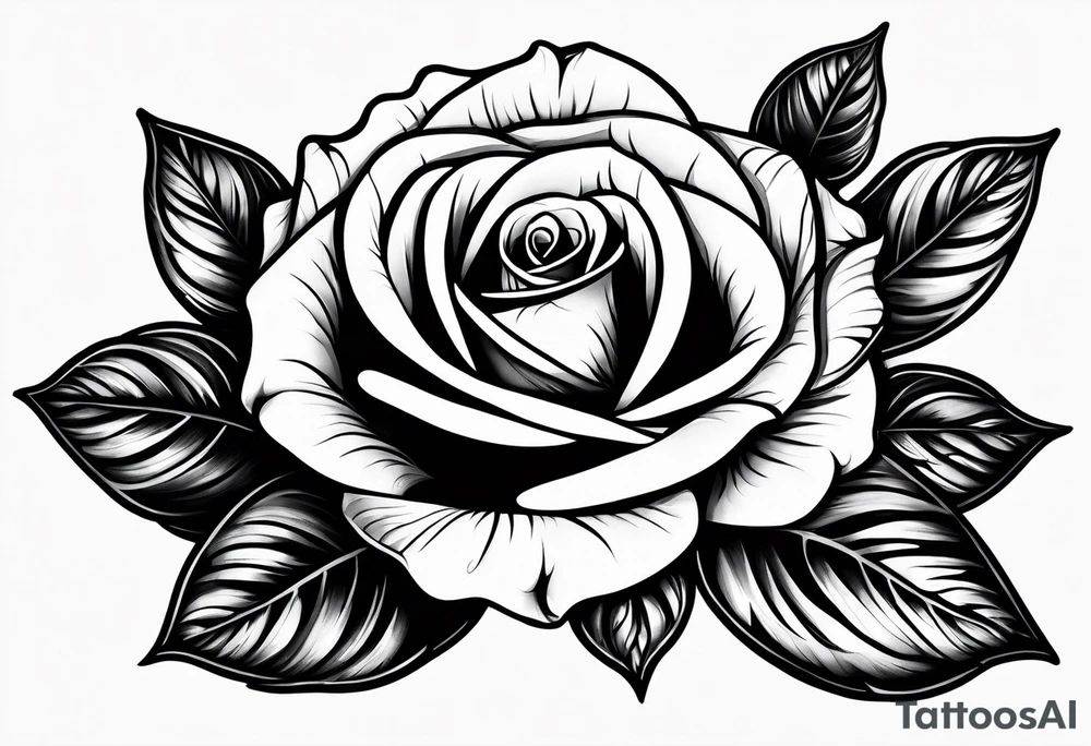 Hand grasping a rose stem tattoo idea