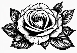 Hand grasping a rose stem tattoo idea