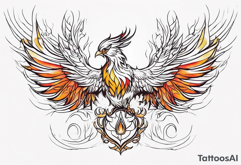 phoenix being reborn tattoo idea