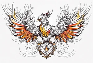 phoenix being reborn tattoo idea