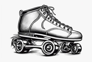 Boombox rollerskates tattoo idea